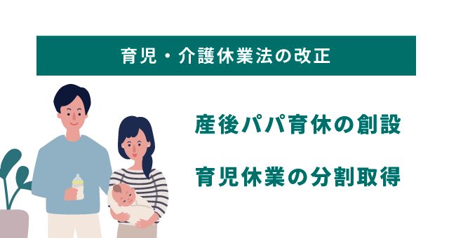 令和4年4月からの育児・介護休業法改正～産後パパ育休とは？～