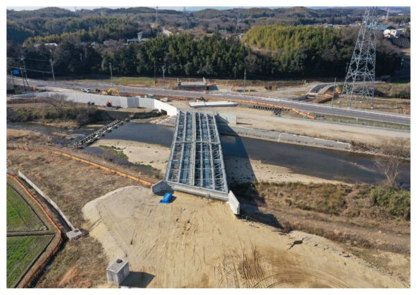 海蔵川ランプ橋　架設完了