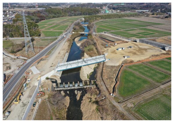 海蔵川ランプ橋　架設完了